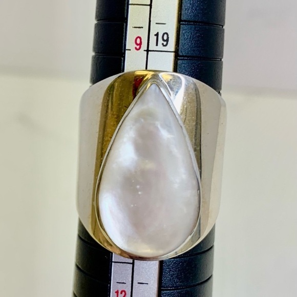 Handmade Jewelry - Bali Moonstone Ring .925 Sterling silver, Sz 9 1/2